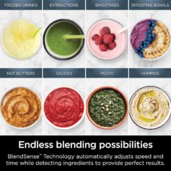 Ninja TB301 Detect Duo Power Blender Pro + Single Serve, BlendSense Technology, Black