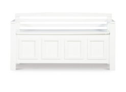 Linon Laredo Storage Bench, White