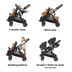 Graco Ready2Grow LX 2.0 Double Stroller - Clark