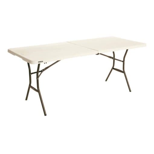 Lifetime 80454 6 ft. Fold-in-Half Table: Almond