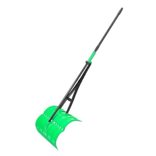 Amazing Rake RK-31010 17 in. 3-in-1 Lime Green Ergonomic Pickup Rake with Telescopic Rubber Grip Steel Handle