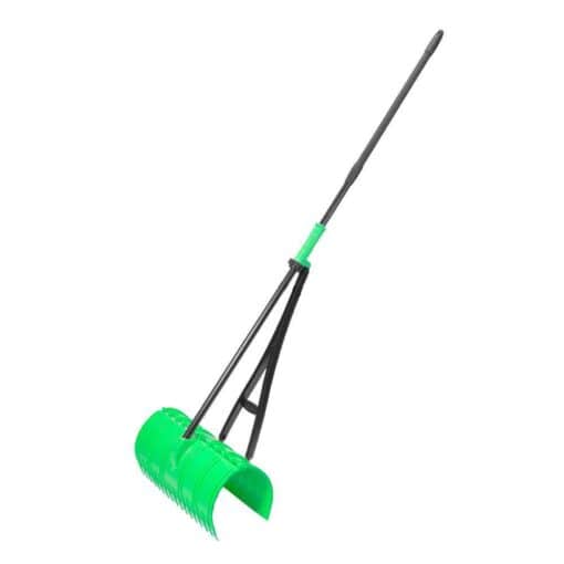 Amazing Rake RK-31010 17 in. 3-in-1 Lime Green Ergonomic Pickup Rake with Telescopic Rubber Grip Steel Handle