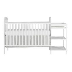 Dream On Me Anna 4-in-1 Full Size Crib and Changing Table Combo in White