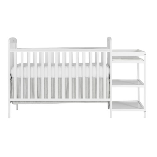 Dream On Me Anna 4-in-1 Full Size Crib and Changing Table Combo in White