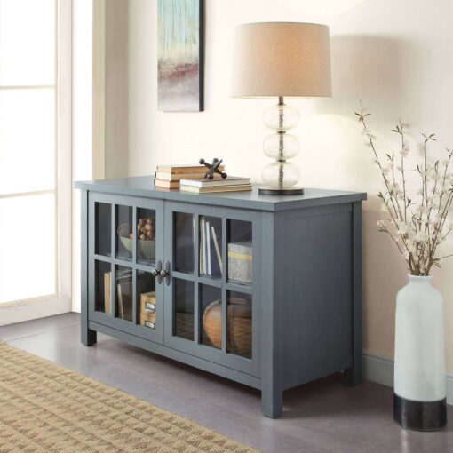 Better Homes & Gardens Oxford Square TV Stand for TVs up to 55", Antique Blue