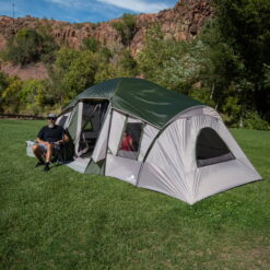 Ozark Trail 10-Person 3-Room Vacation Tent, with Shade Awning