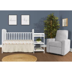 Dream On Me Anna 4-in-1 Full Size Crib and Changing Table Combo in White