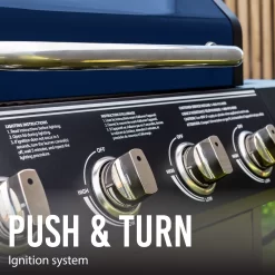 Expert Grill 4 Burner with Side Burner Propane Gas Grill in Blue