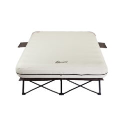 Coleman Cot and Thick Queen Air Mattress Combo Side Tables, Pump Included