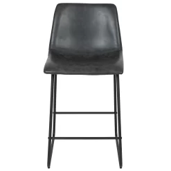 Flash Furniture Reagan Faux Leather Counter Stool, Gray, Set of 2