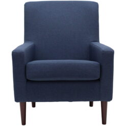 Mainstays Kinley Lounge Arm Chair, Navy Polyester Fabric