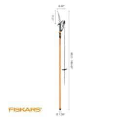 Fiskars 393951-1007 1 in. Cut Capacity Steel Blade Fiberglass Handled 12 ft. Tree Pruner