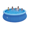 JLeisure JL-17808 12 ft. Round 30 in. Outdoor Backyard Inflatable Pool