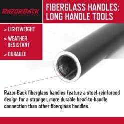 Razor-Back 10000-03684 51 in. Fiberglass Handle 24-Tine Steel Rake (Pack of 2)
