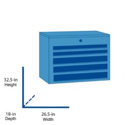 CRAFTSMAN CMST22741BK 1000 Series 26.5-in W x 32.5-in H 4-Drawer Steel Rolling Tool Cabinet (Black)