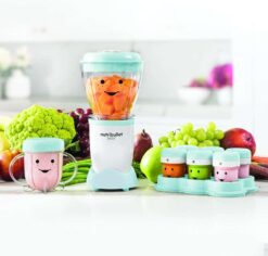 NutriBullet NBY-50100 Baby Complete Food-Making System, 32-Oz, White, Blue, Clear