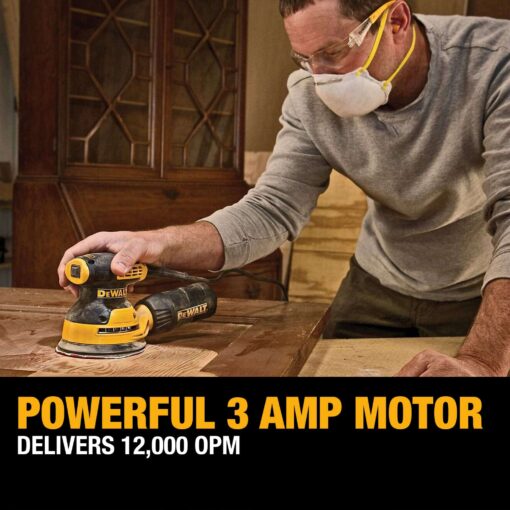 DEWALT DWE6421K Orbital Sander Kit, 5 inch, 3 amp, Corded, 12,000 OPM