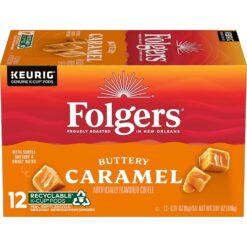 Folgers Caramel Drizzle Flavored Coffee, 72 Keurig K-Cup Pods