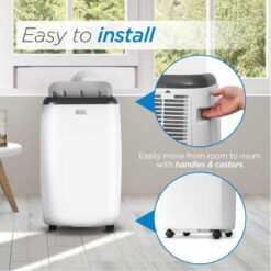 BLACK+DECKER 10000 BTU Portable Air Conditioner with Remote Control, White