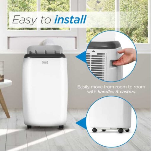 BLACK+DECKER 10000 BTU Portable Air Conditioner with Remote Control, White