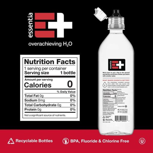 Essentia Bottled Water, 700 mL, 24-Pack