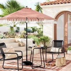 Room Essentials 3pc Metal Patio Bistro Set, Outdoor Furniture Set - Black