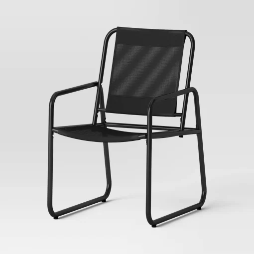 Room Essentials 3pc Metal Patio Bistro Set, Outdoor Furniture Set - Black