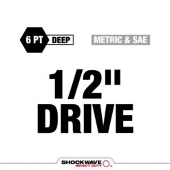 Milwaukee 49-66-7016 SHOCKWAVE 1/2 in. Drive SAE and Metric 6 Point Impact Socket Set (29-Piece)