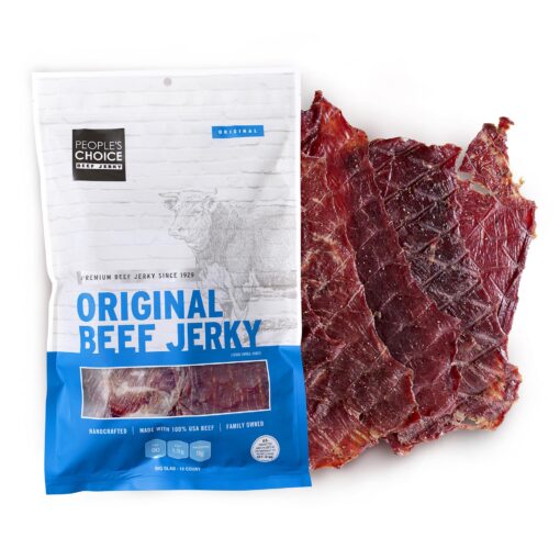 People's Choice Beef Jerky - Whole Muscle Premium Cuts - 15 Count, 1 Bag