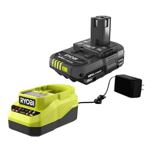 RYOBI ONE+ 18V Cordless Grease Gun with 2.0 Ah Battery and Charger