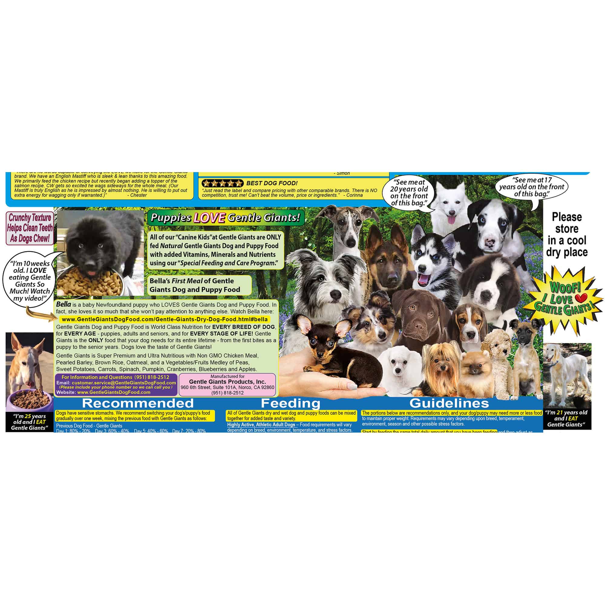 Gentle Giants NonGMO Chicken Dog and Puppy Dry Food, 30 lbs