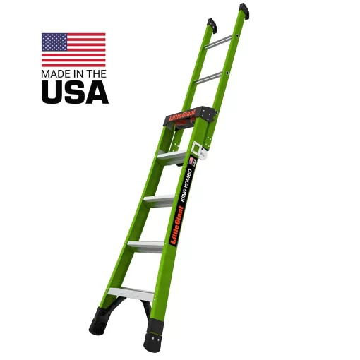 Little Giant King Kombo 5'-8' Fiberglass 3-in-1 Combo Ladder, 375 lbs. Rated