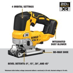 DEWALT 20V MAX XR 3-Tool Brushless Woodworking Power Tool Combo Kit with Soft Case (2-Batteries and Charger Included)