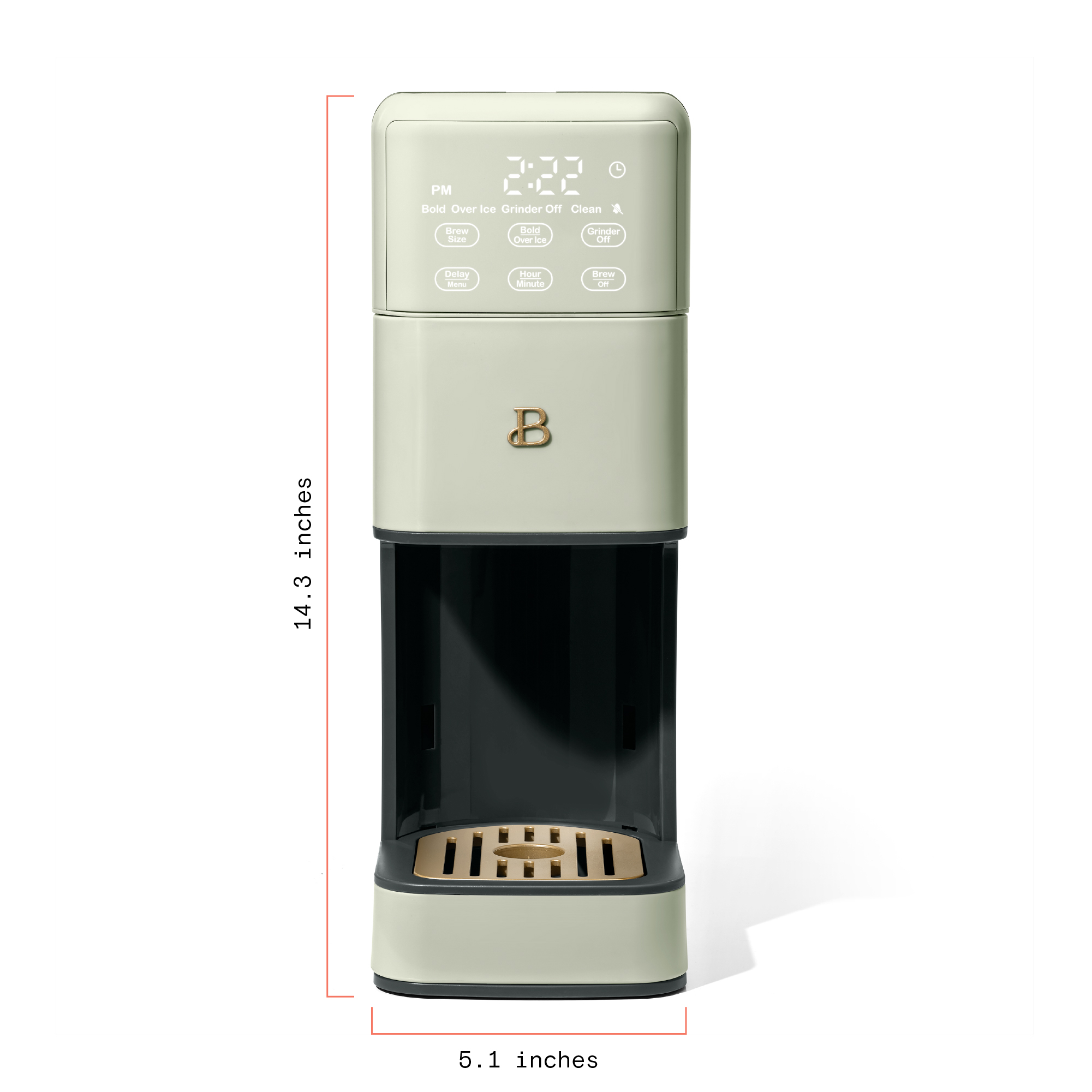 Drew Barrymore Flower Power coffee maker descaling routine infographic