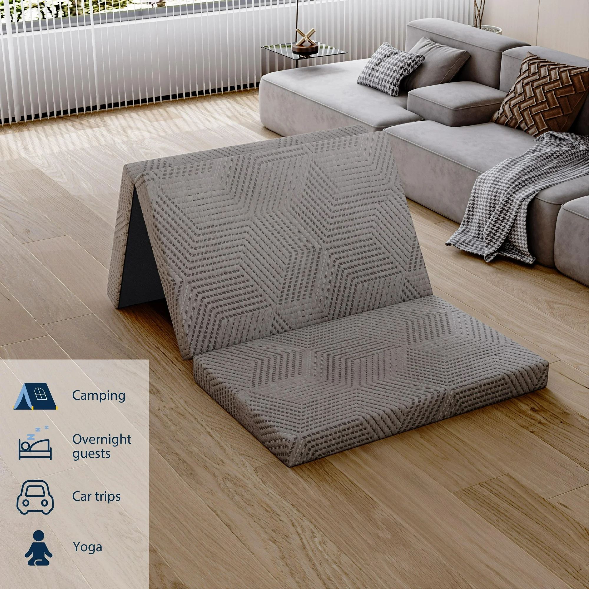 MLILY 4" Tri-folding Memory Foam Full Size Mattress MLILY 4" Tri-folding Memory Foam Full Size Mattress