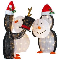 Northlight 35-in Penguin Free Standing Decoration with Clear LED Lights