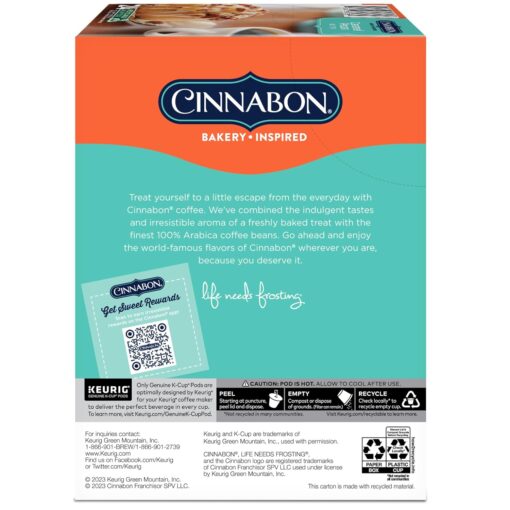 Cinnabon Caramel Pecan Coffee, Keurig Single Serve K-Cup Pods, 96 Count