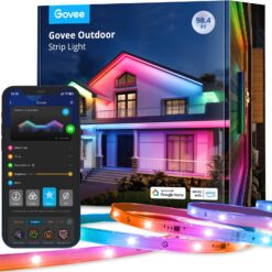 Govee Outdoor LED Strip Lights, 98.4ft Smart Outdoor Lights Work with Alexa and Google Assistant, App Control, Christmas Decorations