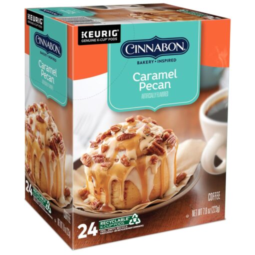 Cinnabon Caramel Pecan Coffee, Keurig Single Serve K-Cup Pods, 96 Count