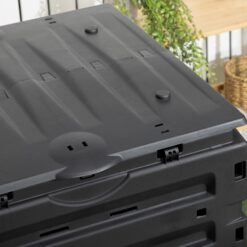 Outsunny Garden Compost Bin, 120 Gallon (450L) Garden Composter, Black