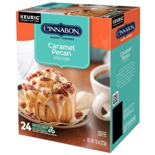 Cinnabon Caramel Pecan Coffee, Keurig Single Serve K-Cup Pods, 96 Count