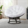 Better Homes & Gardens Papasan Chair, White Sherpa