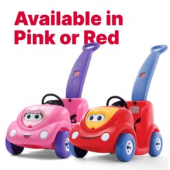 Step2 Push Around Buggy Kids Push Car, Ride On Toy, Stroller Substitute, Includes Seat Belt & Horn, Made of Durable Plastic, Red