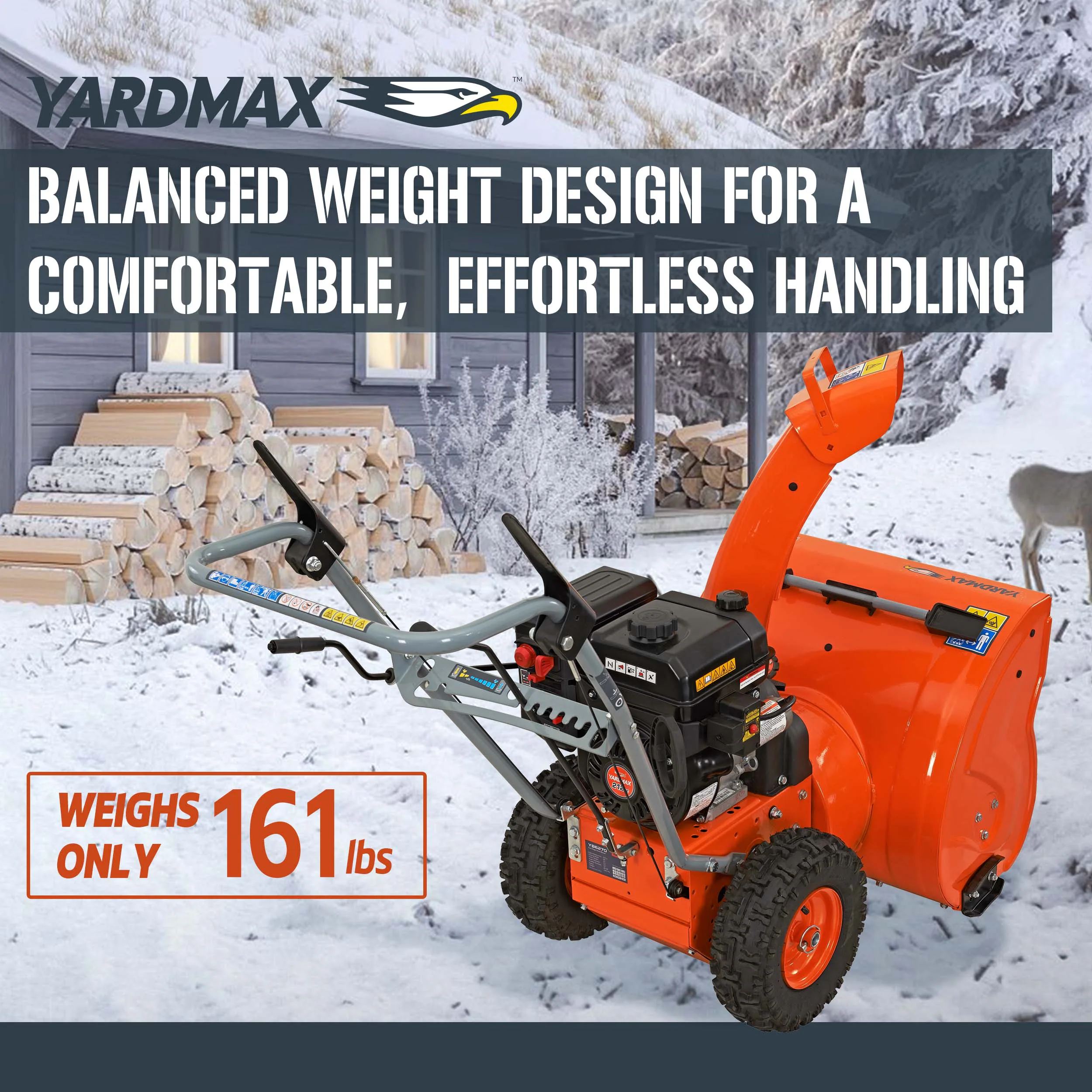 YARDMAX YB6270 24-in Two-stage Self-propelled Gas Snow Blower
