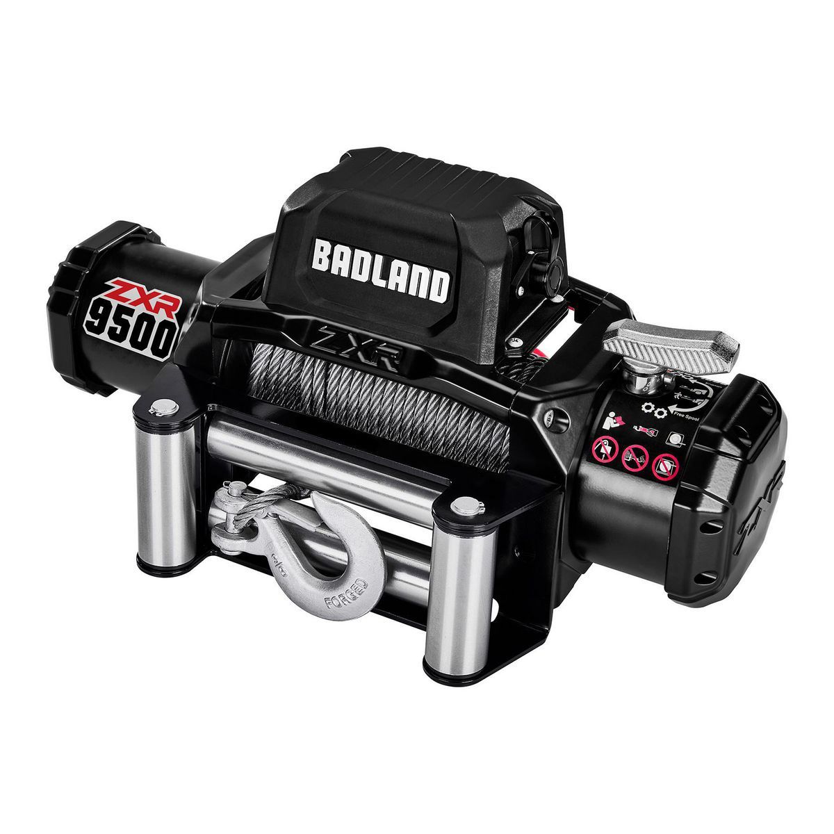 らんらん BADLAND ZXR 9500 lb. Truck/SUV Winch with Wire Rope - MartExplore.com