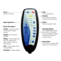 Snailax Vibration Back Massager with Heat, Massage Seat Cushion with 6 Vibrating Motors and 2 Heat Levels