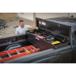 CRAFTSMAN 71.3-in x 19.5-in x 17.2-in Matte Black Aluminum Crossover Truck Tool Box