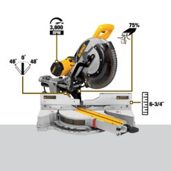 DEWALT 12-in 15-Amps Dual Bevel Sliding Compound Corded Miter Saw