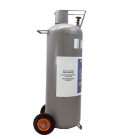 Flame King 100LB Horizontal/Vertical LP Cylinder w/ POL Valve Steel Propane tank