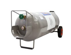 Flame King 100LB Horizontal/Vertical LP Cylinder w/ POL Valve Steel Propane tank